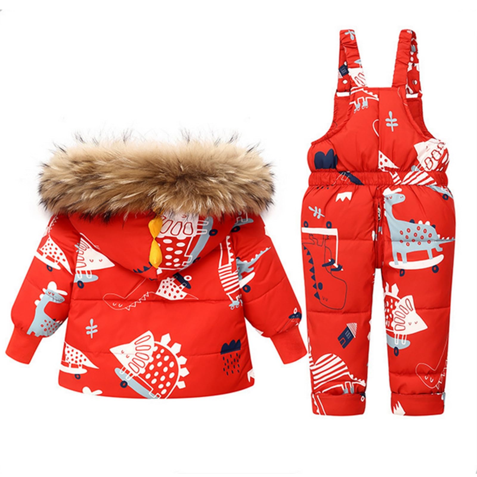 Generico Tuta Sci Bambino,Tuta da Neve Isolante per Bambini Due Pezzi Abbigliamento Termico Invernale per Bambini Antivento Abbigliamento Caldo per Bambini Piccoli E Ragazzi