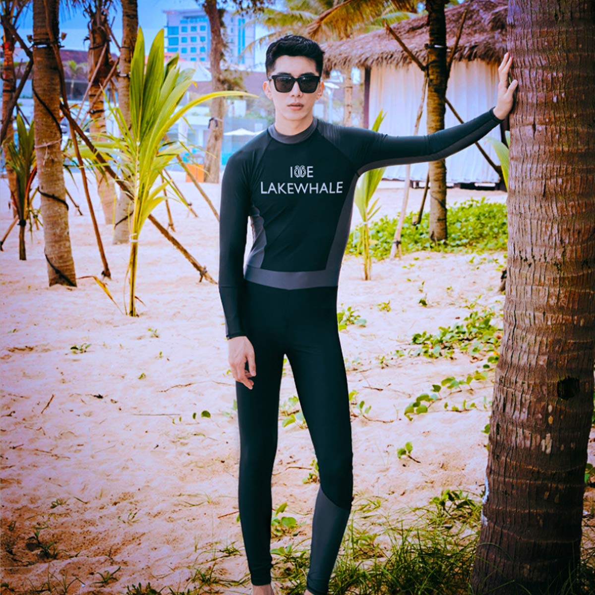 YONGYAO Hommes Plongée Ensemble Anti-UV Méduses Séchage Rapide Complet Longueur Combinaison Combinaison De Plongée Natation Surf - XL