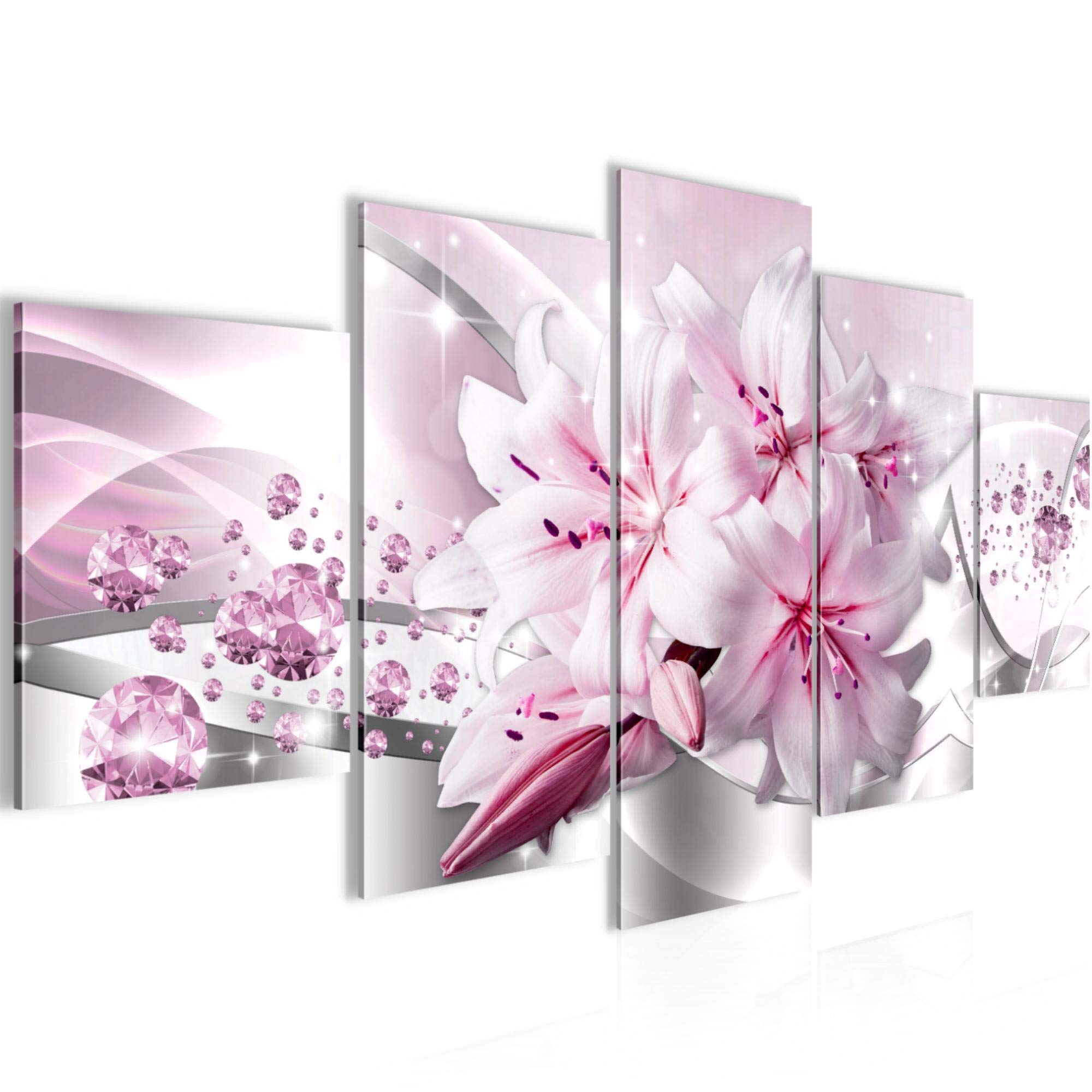 Tableau mural lis fleurs pour habiller un grand mur vide de salon