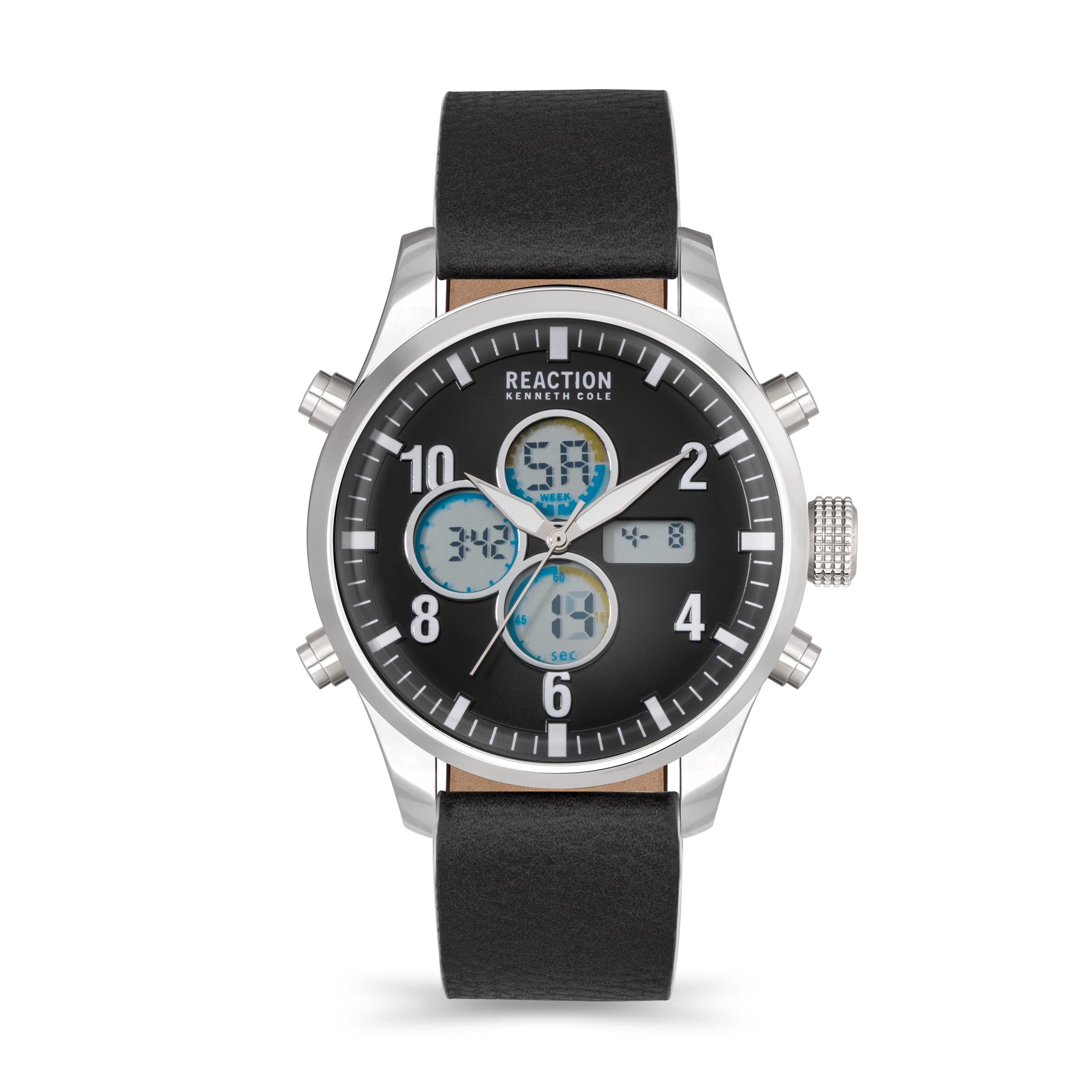 Kenneth Cole Reaction Analog - Digital Mens Watch - Krwgd2191803 (Black Dial Black Colored Strap) (B09KYHFRM9) Amazon Price History, Amazon Price Tracker