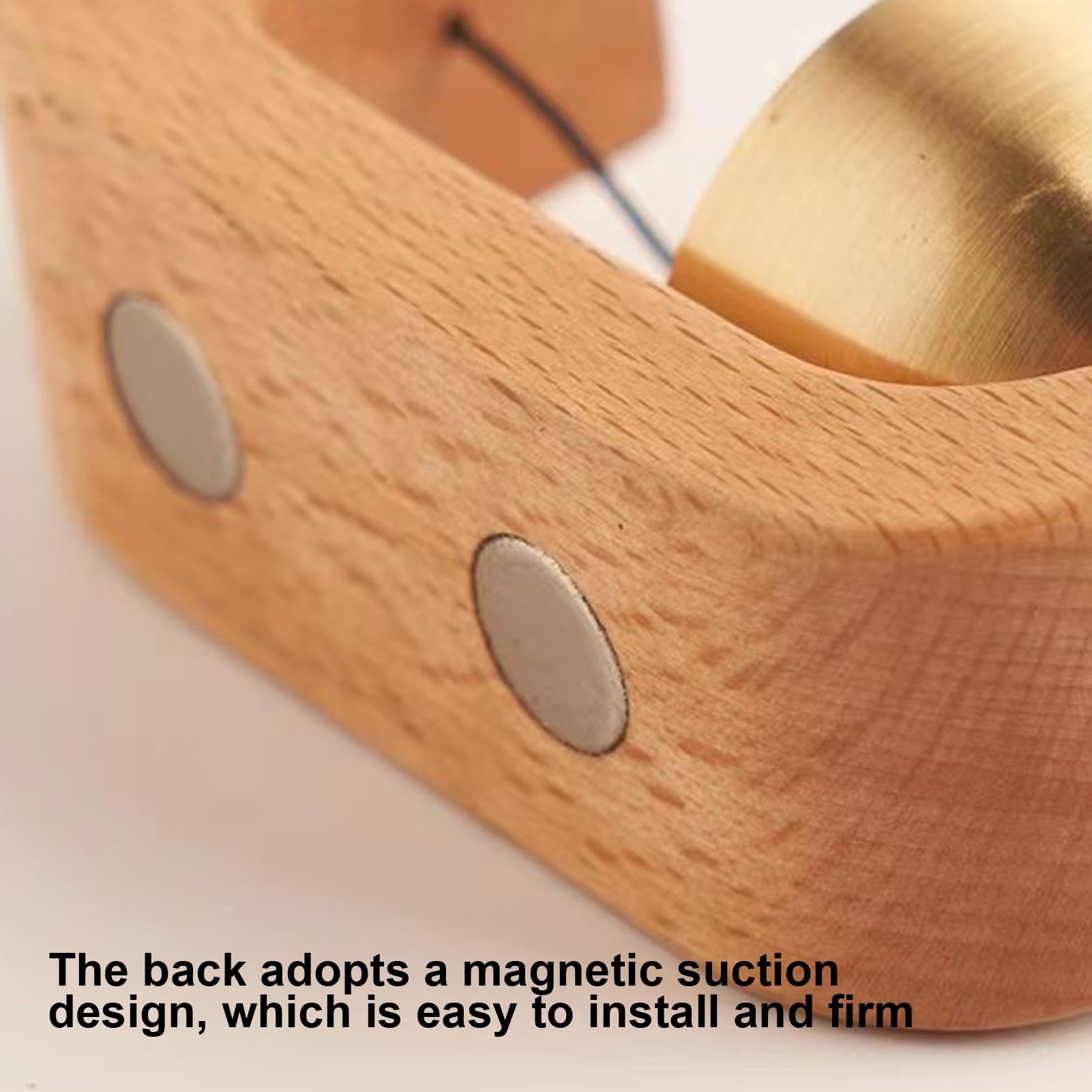 Holz Türklingel Gong | Mit Magnet Und Klebeband Me Produktbild-Vorschau 4