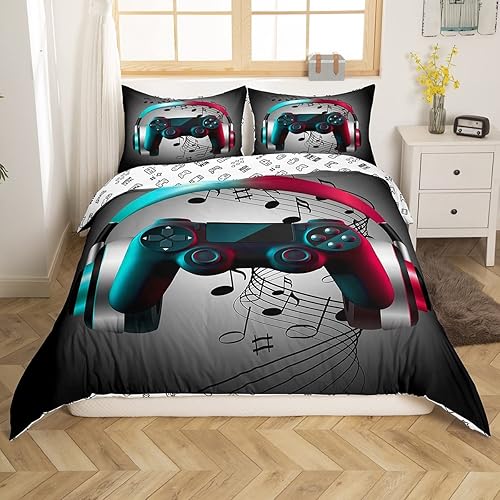 Miniatura 3 de Juego de funda de edredón para niños funda de edredón de música giratoria juego de ropa de cama de juegos para decoración de habitación de niños