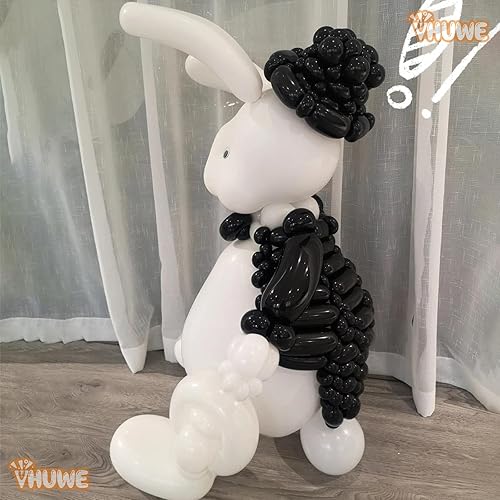 Miniatura 100 de 260 globos de color amarillo limón, paquete de 100 globos largos gruesos para arco, animales, payasos, niños, cumpleaños, fiestas, baby showers