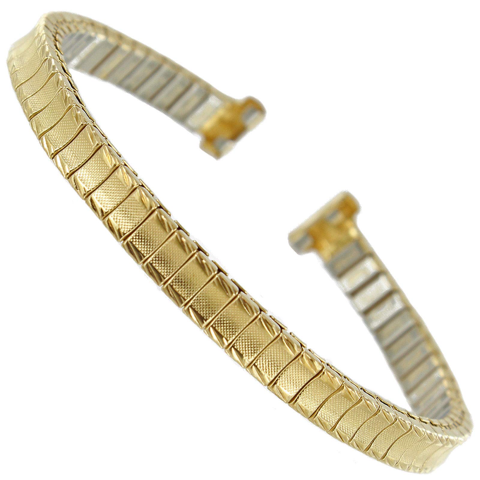 Ladies Bracelet Watch Band - Gold Tone Stainless Steel w/ 8mm Lug 738/32 Reg
