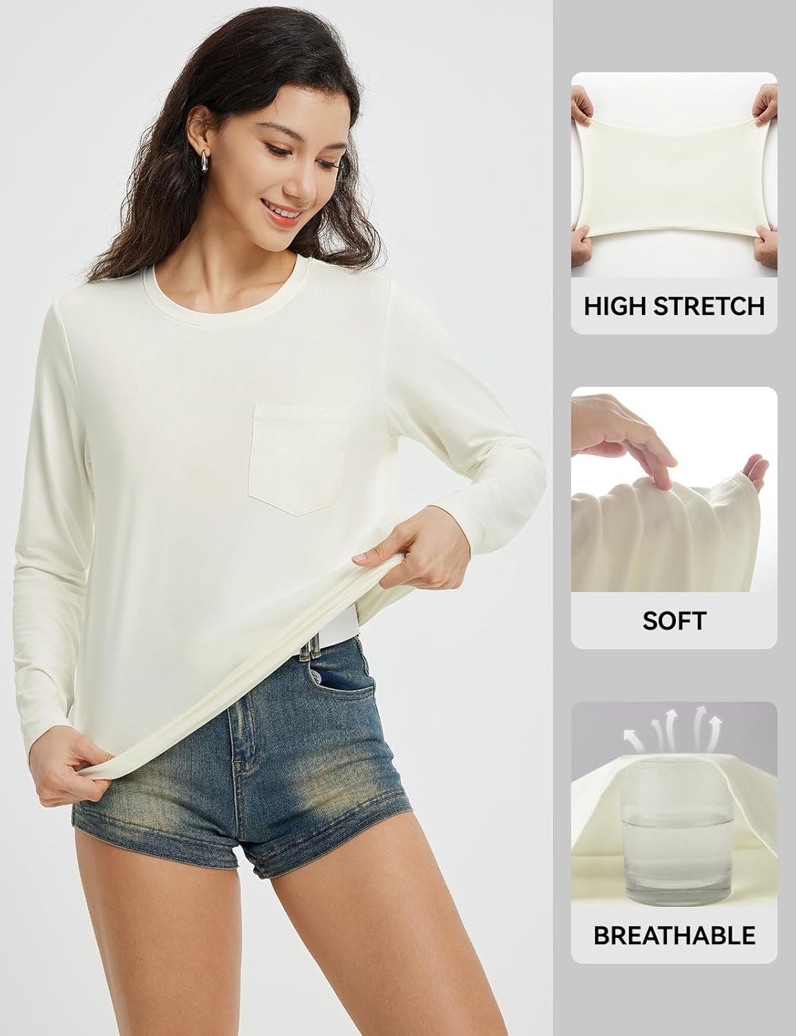 baleaf Women's Long Sleeve Workout Shirts for Women Active Tops Soft Activewear Moisture Wicking Running Clothes Travel - Image 4