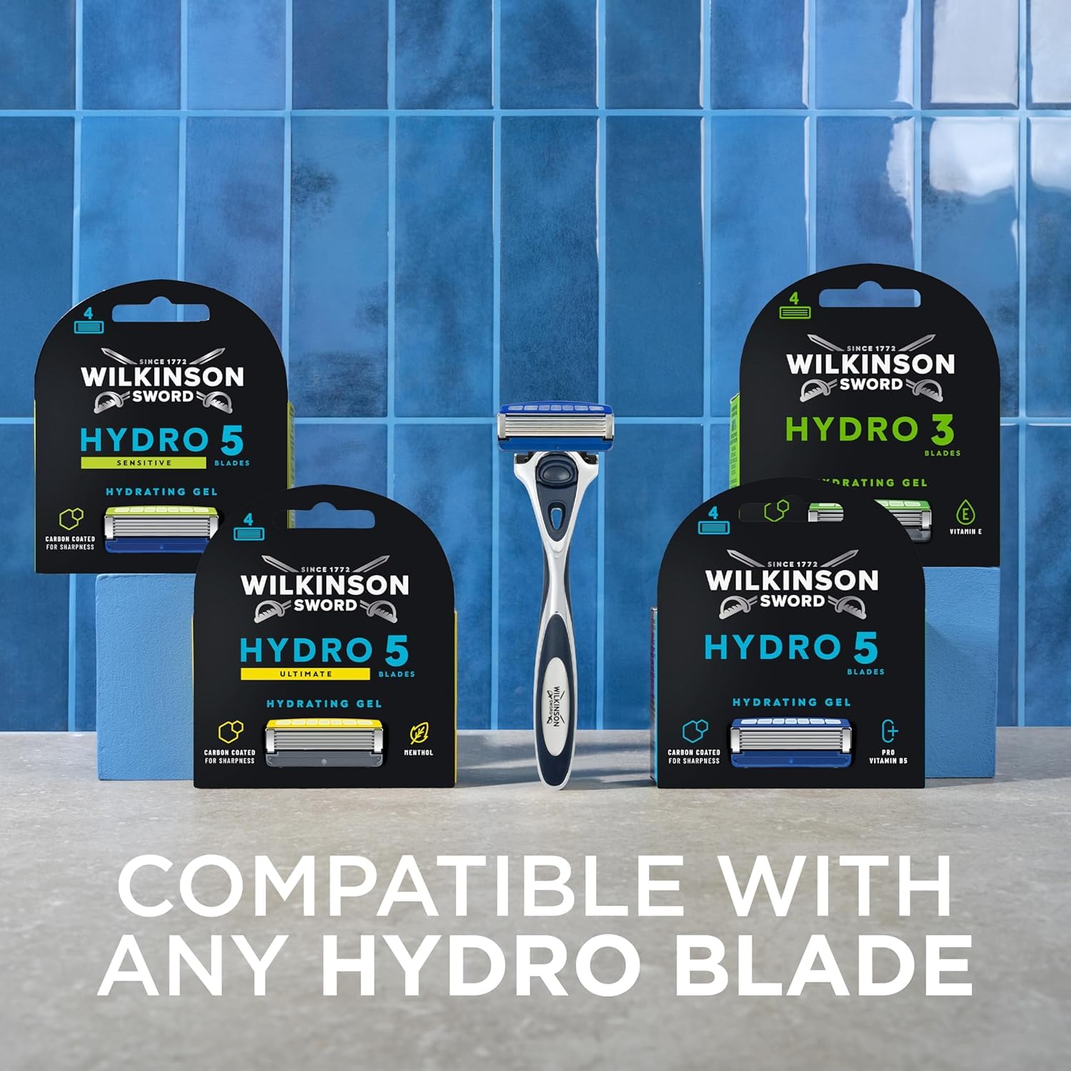 Wilkinson Sword Hydro 5 Skin Protection golarka, uchwyt z tworzywa sztucznego, 5 ostrzy, unisex, normalna, 1 sztuka, standardowa, torba, do owłosienia ciała i twarzy