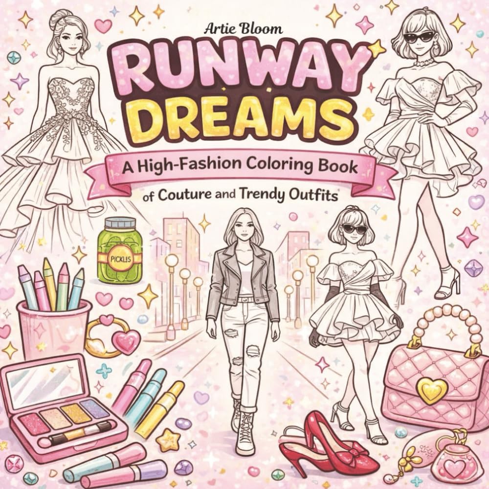 Runway Dreams – A High-Fashion Coloring Book of Couture and Trendy Outfits: Color your way through modern runway looks, chic outfits, and ... for creative teens and aspiring designers