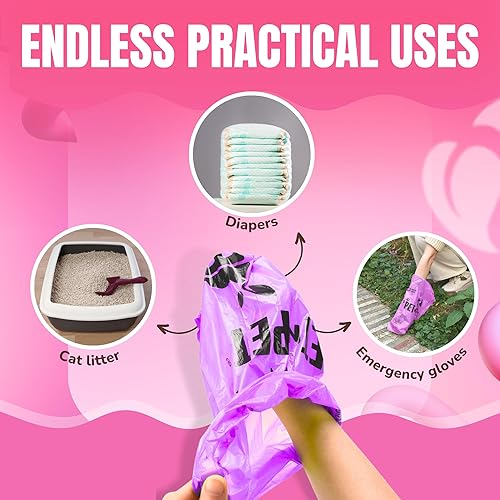 Miniatura 10 de Pet N Pet Bolsas de excremento para perros, 288 bolsas de excremento de perro con aroma a lavanda con dispensador de correa, certificado USDA 38% a