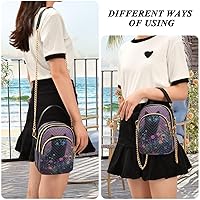 Amazon.com: ALAZA Black Cat Flower Floral Crossbody Bag Small