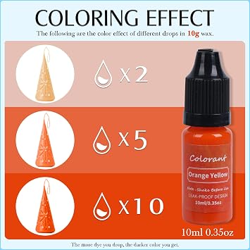 20 Vibrant Colors Candle Dye - Highly Concentrated Liquid Candle Colorant for Soy Wax
