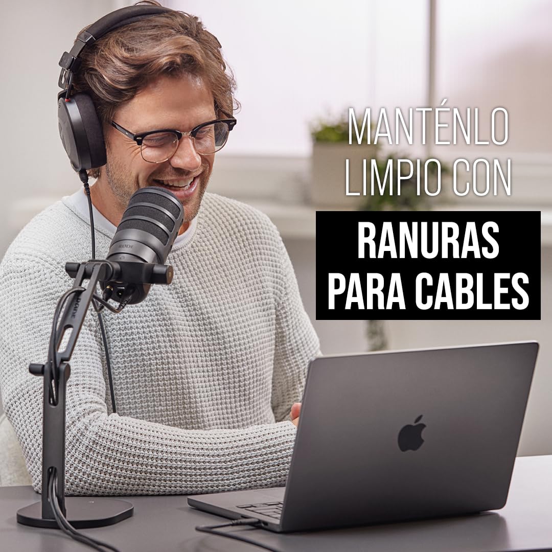 RØDE DS2 Brazo de Estudio de Sobremesa, Para Creadores, Podcasters, Streamers y Gamers, Base Pesada, Posicionamiento Flexible