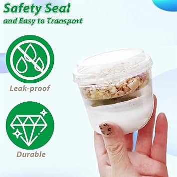 9oz Parfait Cups with Lids and Inserts Clear Dessert Cups with Lids