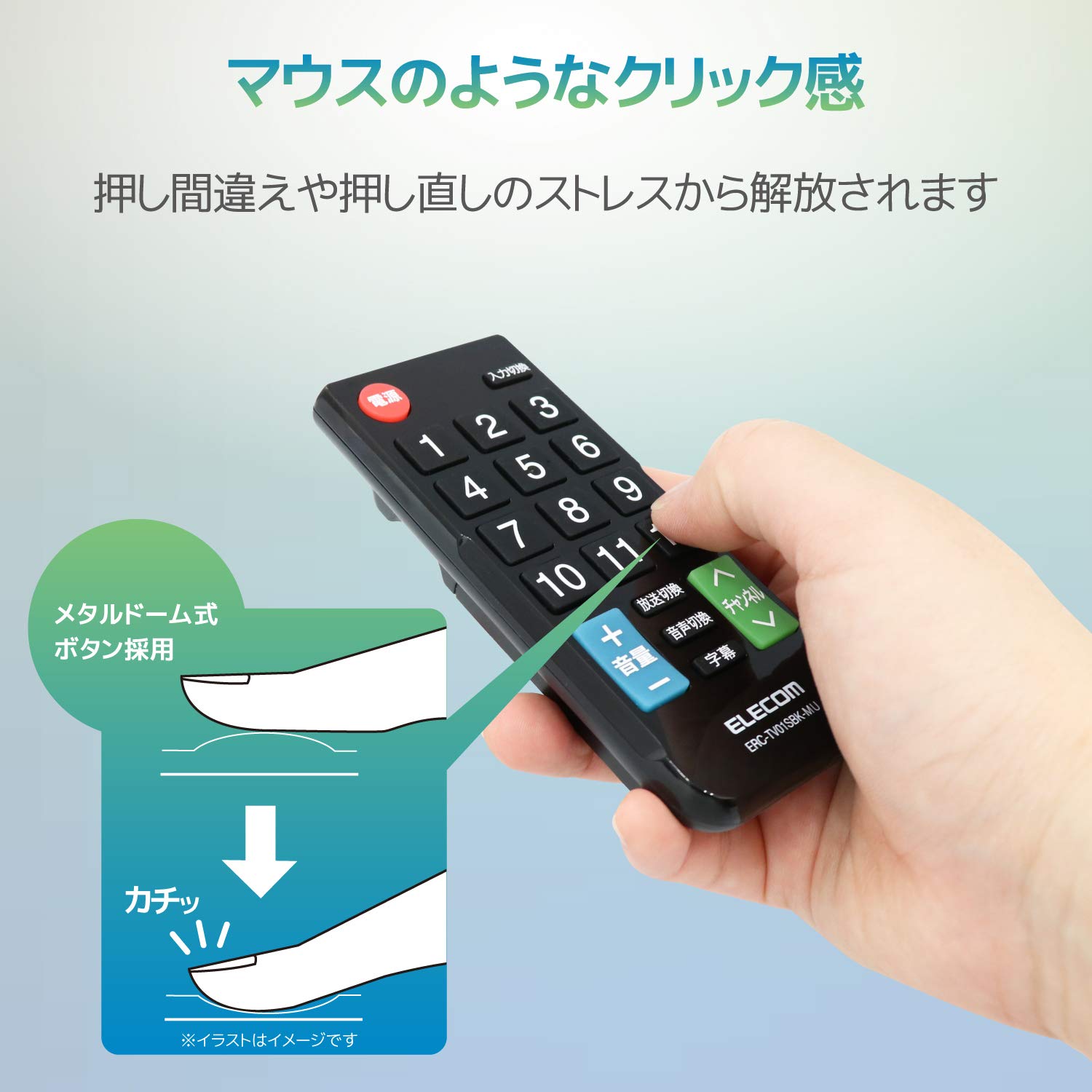エレコム(ELECOM) エレコム テレビリモコン 12メーカー対応 Sサイズ