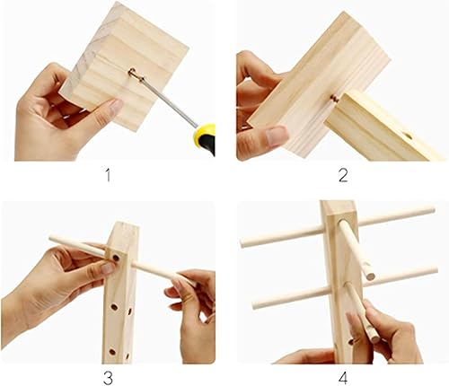 Miniatura 5 de TANG SONG Soporte de exhibición de vidrio de madera maciza Soporte de exhibición de gafas de sol Estante de exhibición de vidrio de madera doble