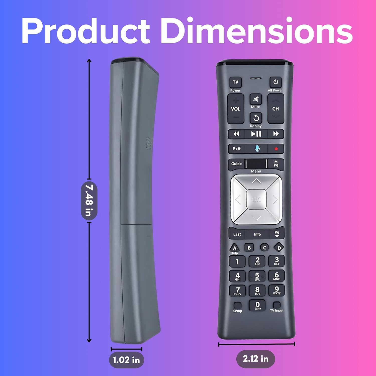XR11 Xfinity Remote Control Replacement – Universal IR/RF Remote for Cox & Comcast, Easy Pairing, Voice Search, Backlit Keys, Compatible with X1, XG1, Xi3 Cable Boxes/DVR Receivers, 1 Pack