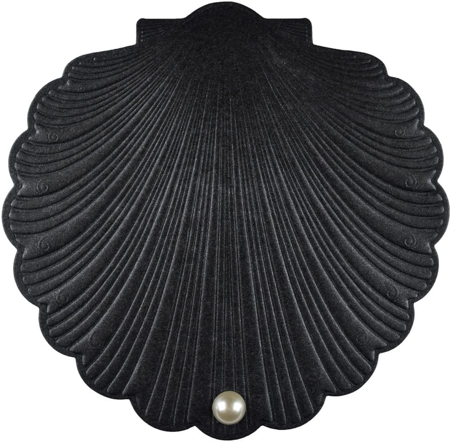 Personalized Sea Shell Pearl Beach Wedding Party Invitation Invite Greeting Card with Envelope Kit(Black, 10 sets)