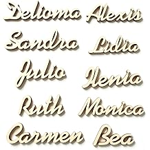 Personalized Wooden Name Tags, Custom Wedding Place Cards, Guest Escort Name Plate for Wedding Birthday Bridal Shower Bachelorette Party Table Decoration