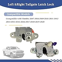 Vista 2 de Cerradura de pestillo de puerta trasera izquierda y derecha compatible con Tundra 2007 2008 2009 2010 2011 2012 2013 2014 2015 2016 2017 2018 2019