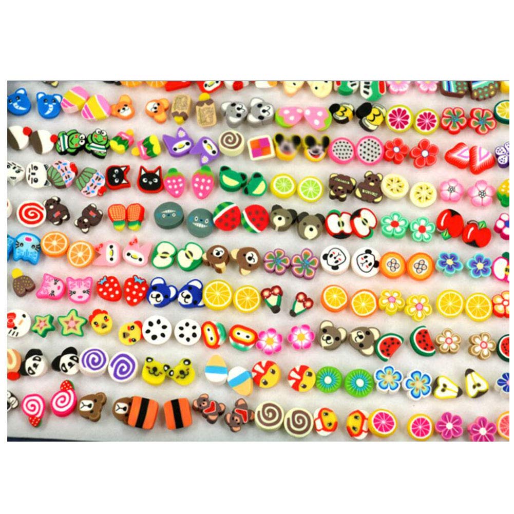 100 Pairs of Animal Fruit Cute Fashion Girls and Lady Ear Stud Earrings