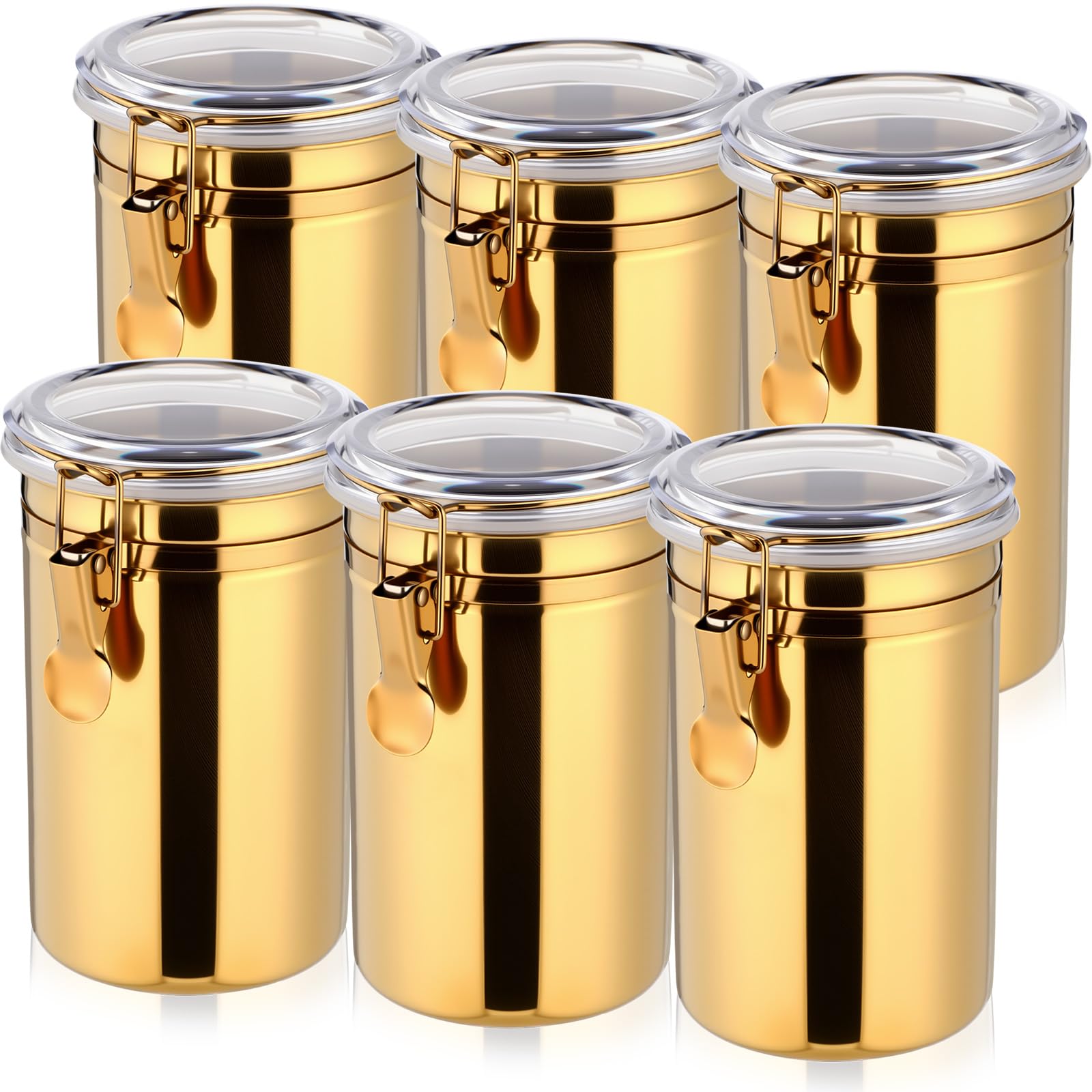 Photo 1 of ***ONLY 3*** Acellegic Stainless Steel Coffee Canisters, 40.6 oz (Set of 6)