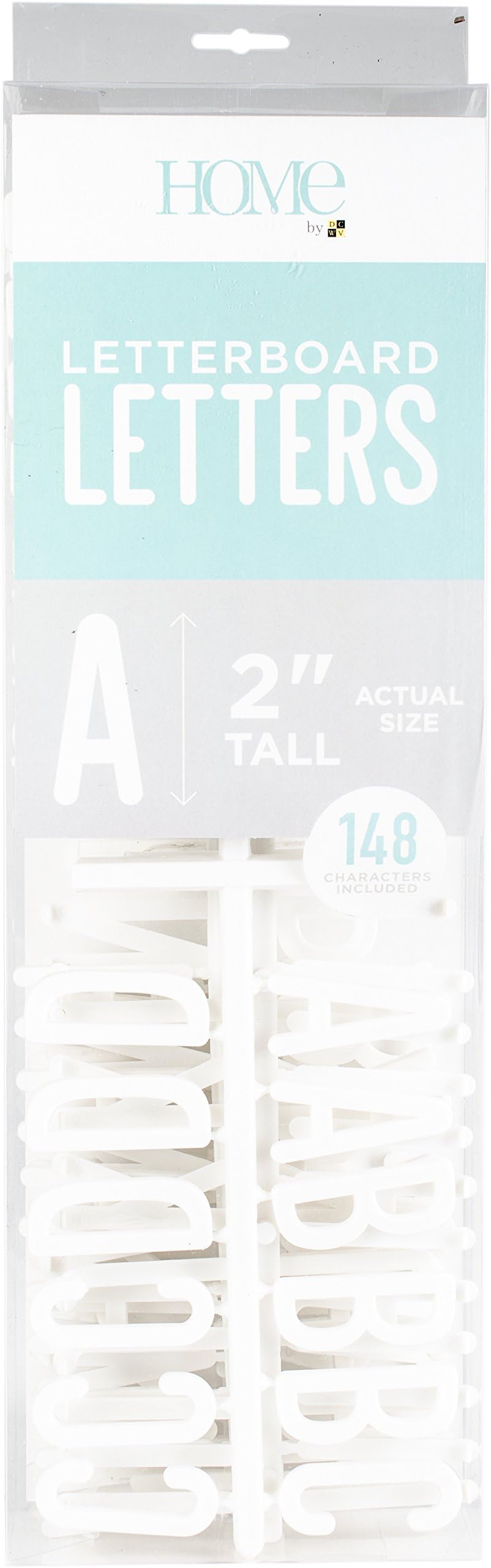 DCWV Letterboard Letters & Characters 2" 148/Pkg-White