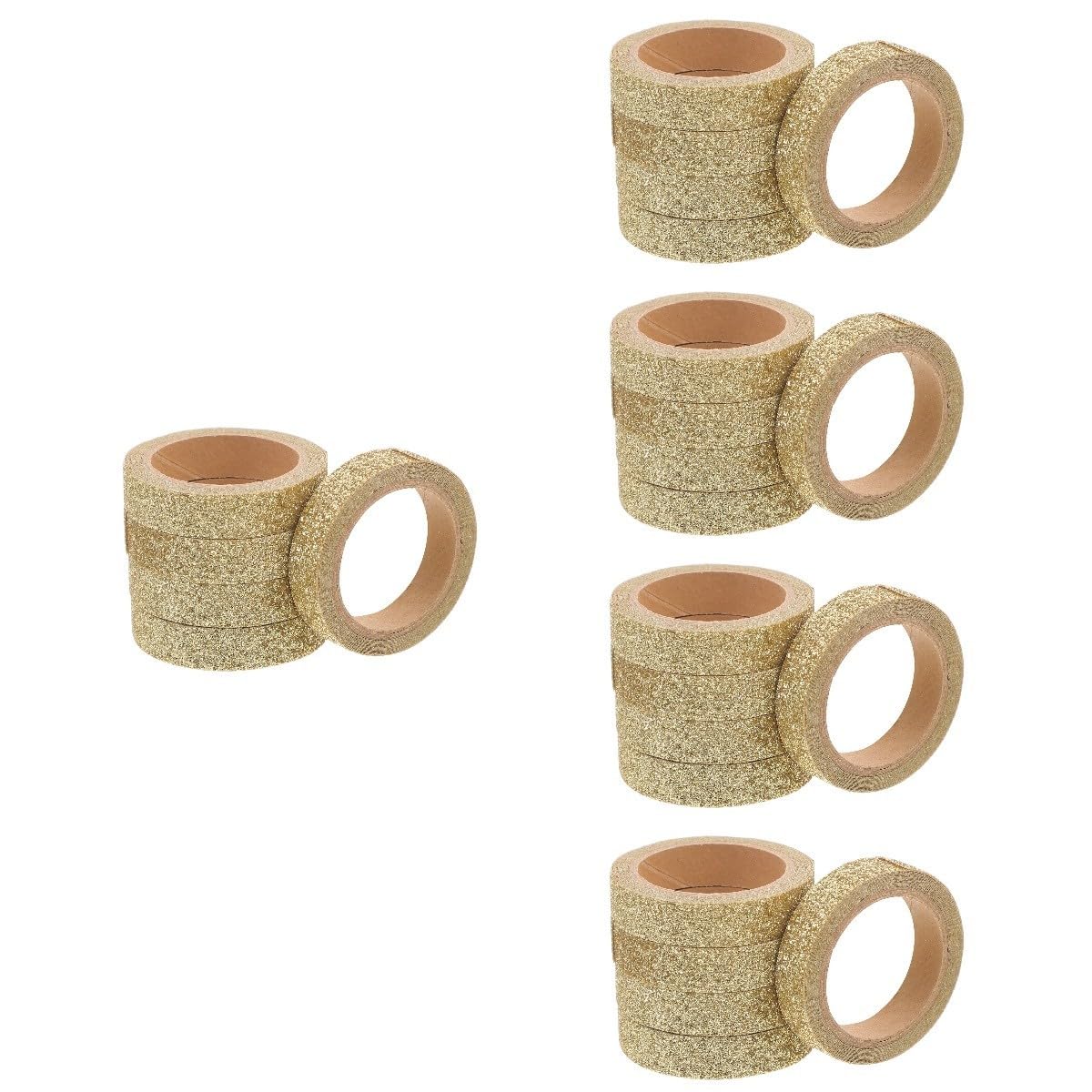 STOBOK 25rollos Cinta Washi Brillo Cinta Para Manualidades y Scrapbooking Para y Decoraciones De Fiesta