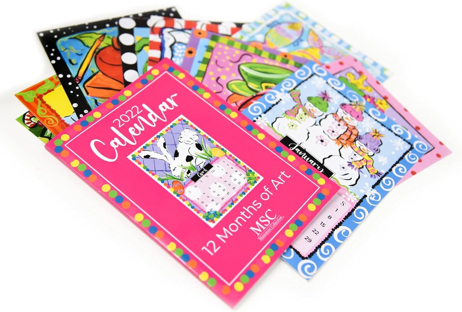 Desktop Calendar 2022 Refill Seasonal Artwork 5" x 7" : Office Products