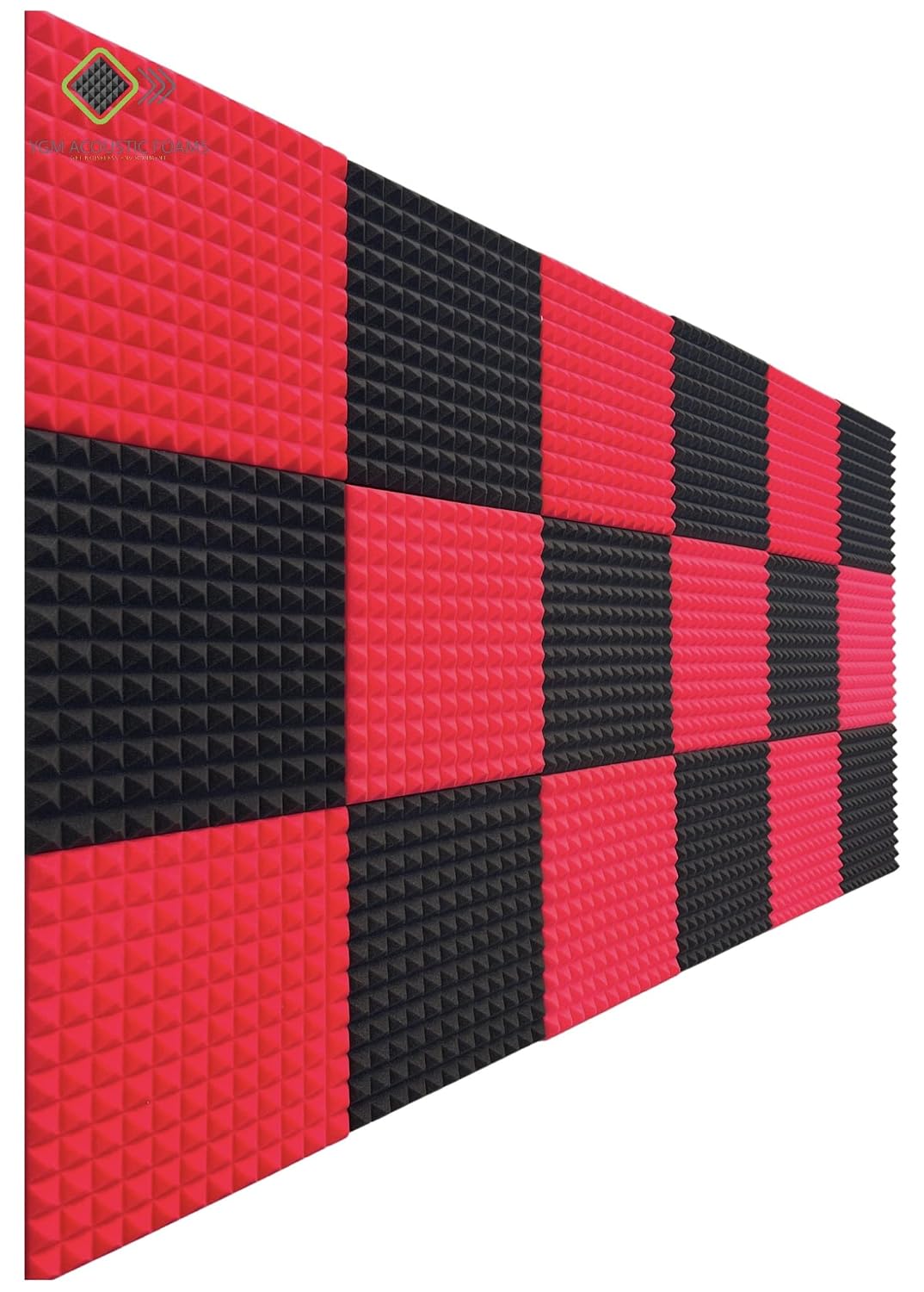 YGM Pyramid Acoustic Foam Panels (18-Pack)