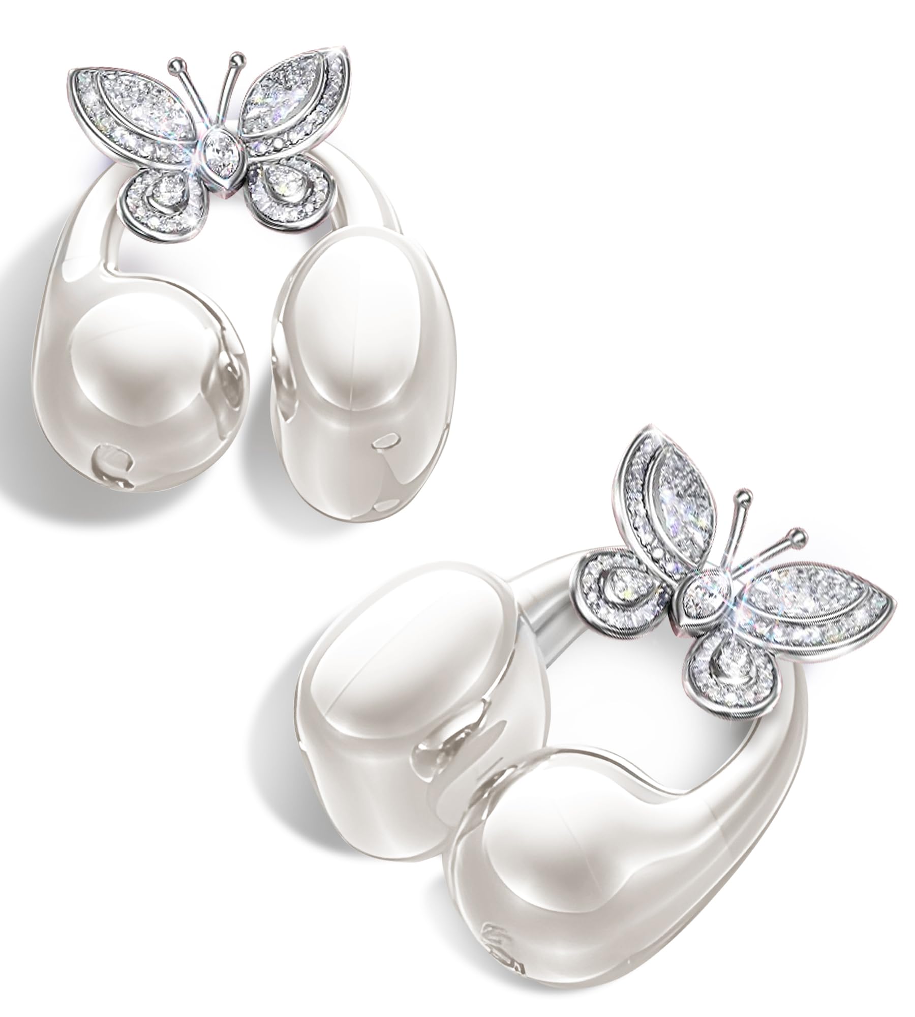 King Lucky Open Ear Earbuds Clip on Wireless Bluetooth 5.4 Headphones with Mic,50H Play,ENC Call,Waterproof,Jewelry Ear Buds,Comfortable for Small