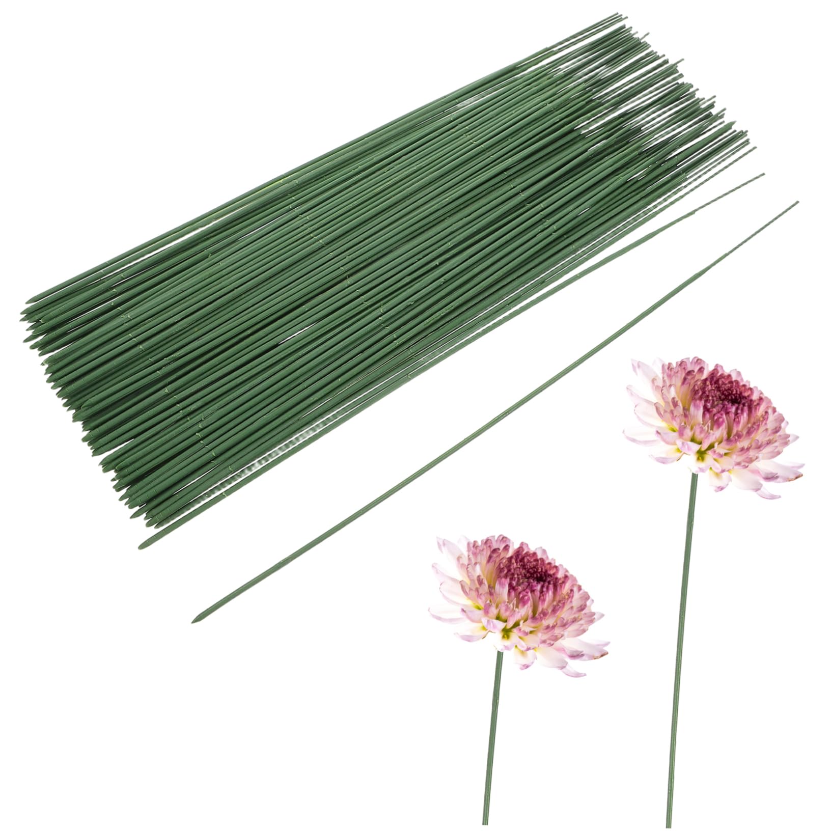 OSALADI DIY Floral Wire Stems 25cm 100pcs Versatile Craft Supplies for Bouquets and Flower Arrangements