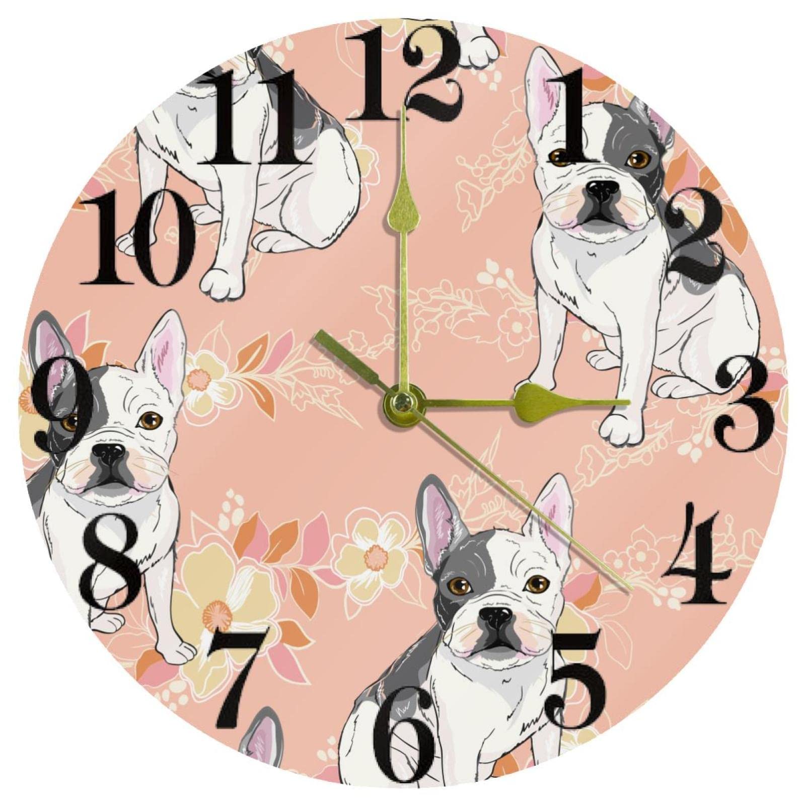 Horloge silencieuse sans tic-tac Carlin noir et blanc pour des nuits paisibles