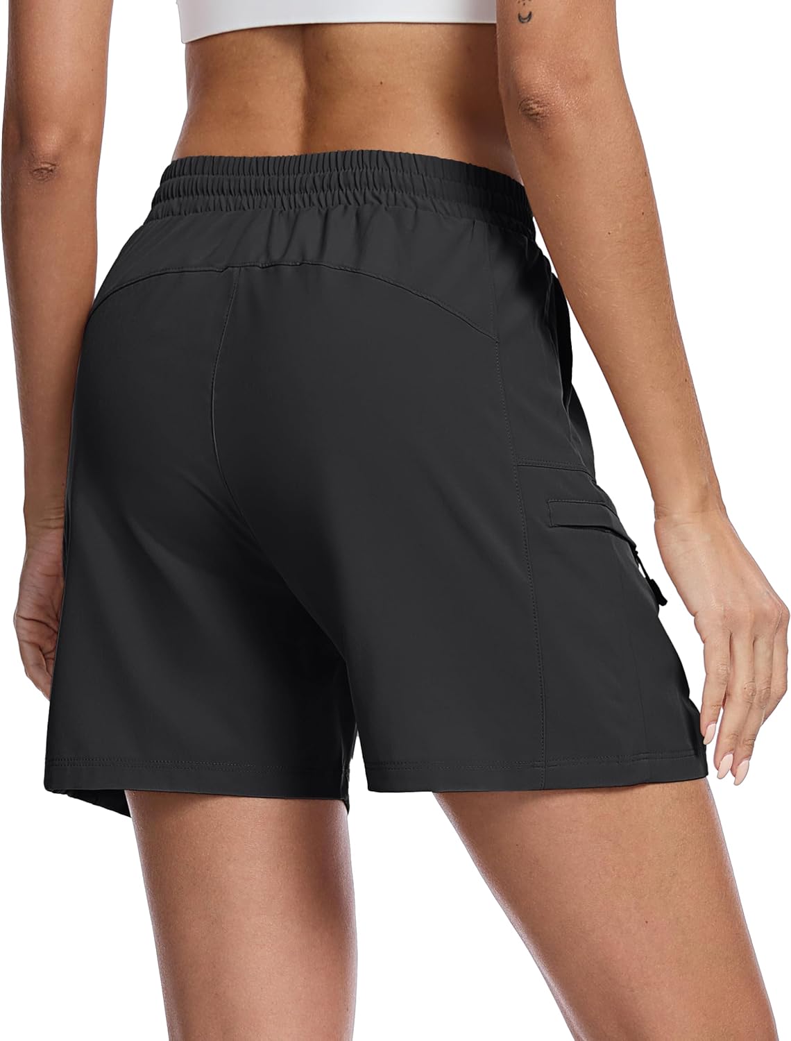 TACVASEN Women's 5" Hiking Cargo Shorts Lightweight UPF 50+ Quick Dry Athletic Shorts with Pockets Golf Outdoor Summer - Image 2