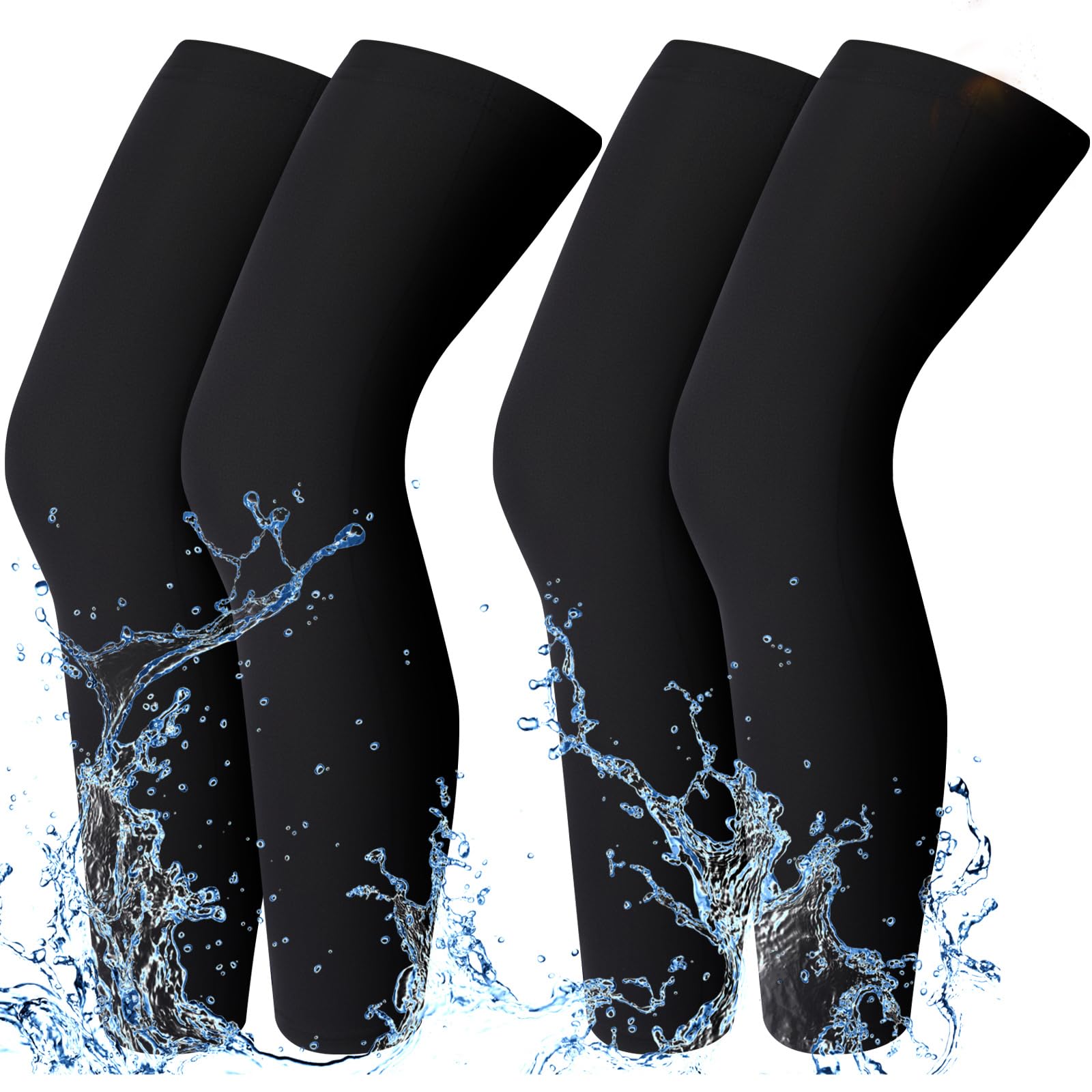 Cutecrop 2 Pairs Waterproof Fleece Leg Warmers Thermal Knee Compression