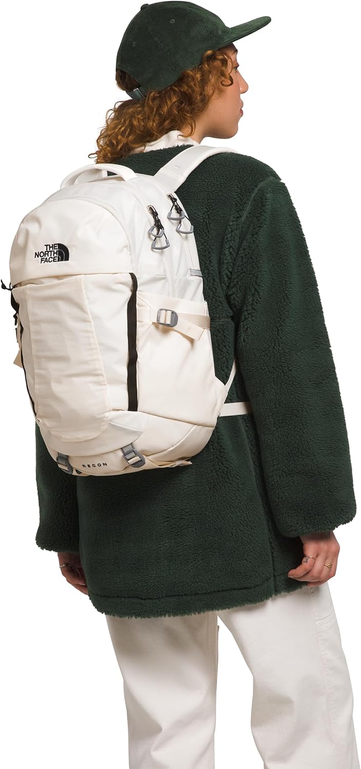 The North Face Women's Recon Everyday Laptop Backpack - Commuter Travel Bag, 16" Laptop Sleeve, Water-Repellent, Gardenia White/TNF Black-NPF, One Size - Image 6