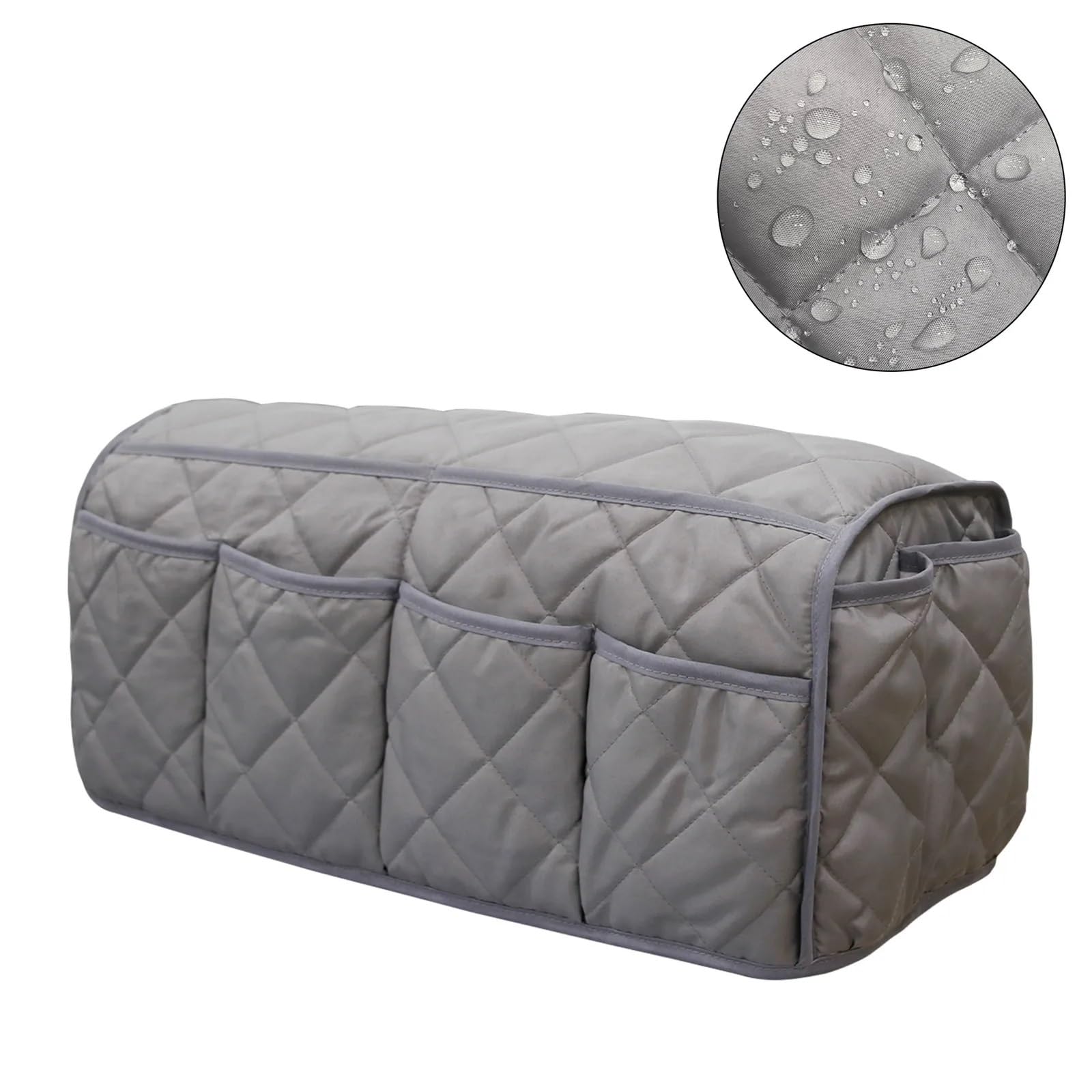 Organizador de Fundas reposabrazos con Bolsillos for sofá, sillón, Soporte Control Remoto for teléfono para Sofá(Brown)