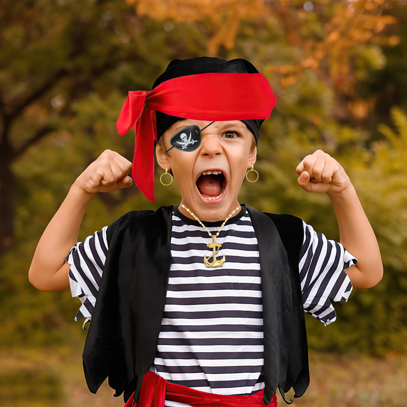 Zestaw akcesoriów do kostiumu dla dorosłych i dzieci, naszyjnik na Halloween akcesoria