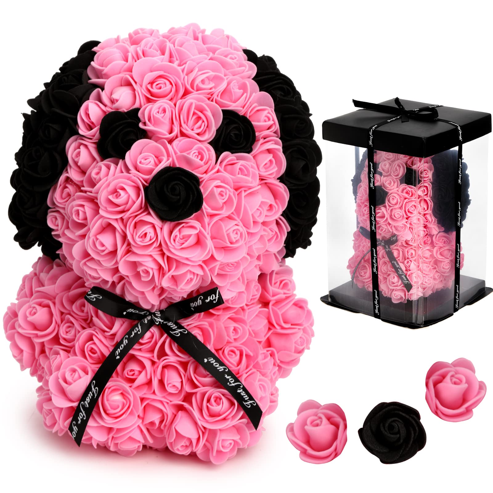 ローズ　ドッグ　フラワー　アーティフィシャル　ギフトボックス Amazon｜ZOOFOX ローズドッグ、人工バラの花犬 クリアギフトボックス