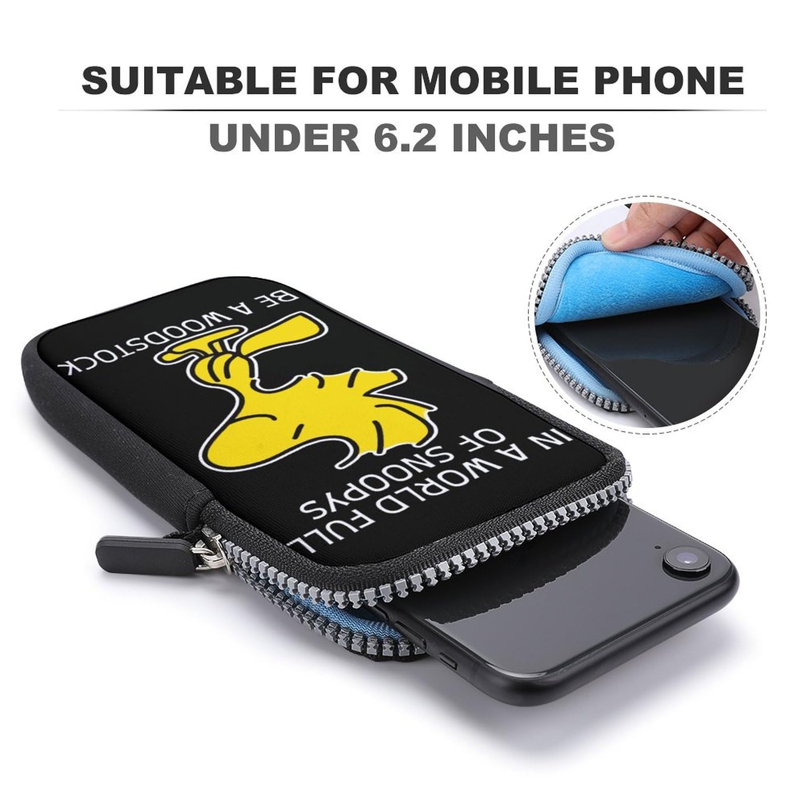 新品ウッドストック 携帯電話ケース ポーチタイプ スヌーピーSNOOPY SNOOPY スヌーピー iPhone14 iPhone13 ケース 手帳型 iPhone se