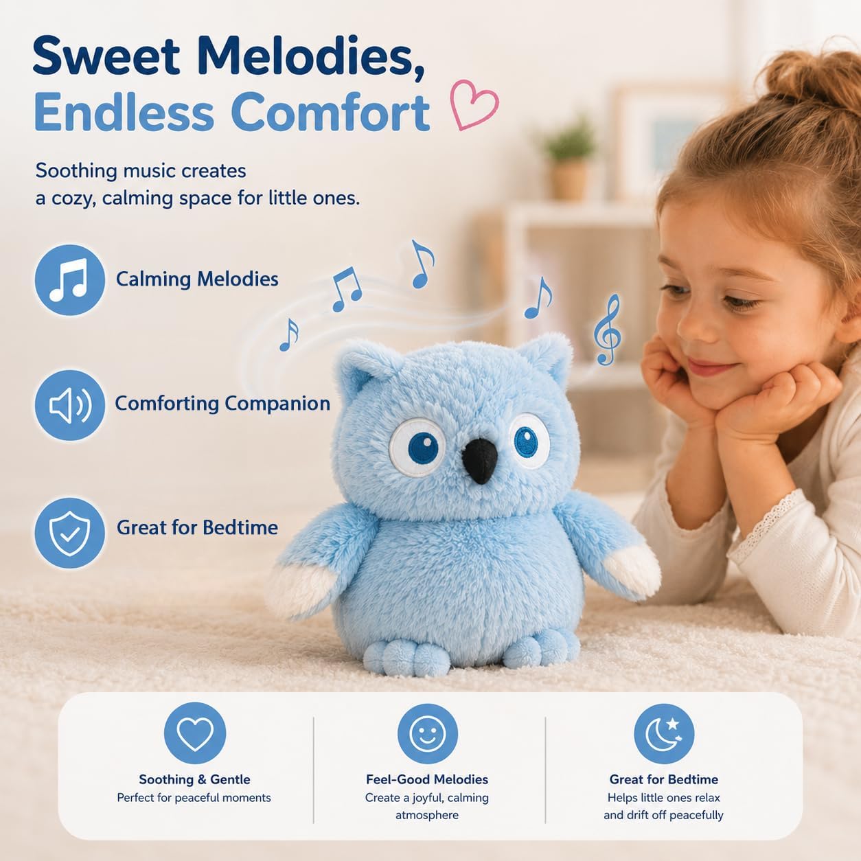 Interactive Talking Owl Plush Toy for Kids, Singing Stuffed Animal image 4