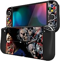Vista 6 de PlayVital ZealProtect - Funda protectora suave para Nintendo Switch OLED, protector flexible Joycon Grip Cover para Nintendo Switch OLED