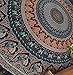 Bless International Indian-hippie-gypsy Bohemian-psychedelic Cotton-mandala Wall-hanging-tapestry-multi-color Large-mandala Hippie-tapestry (Golden Blue, Twin (54x72Inches)(140x185cms))
