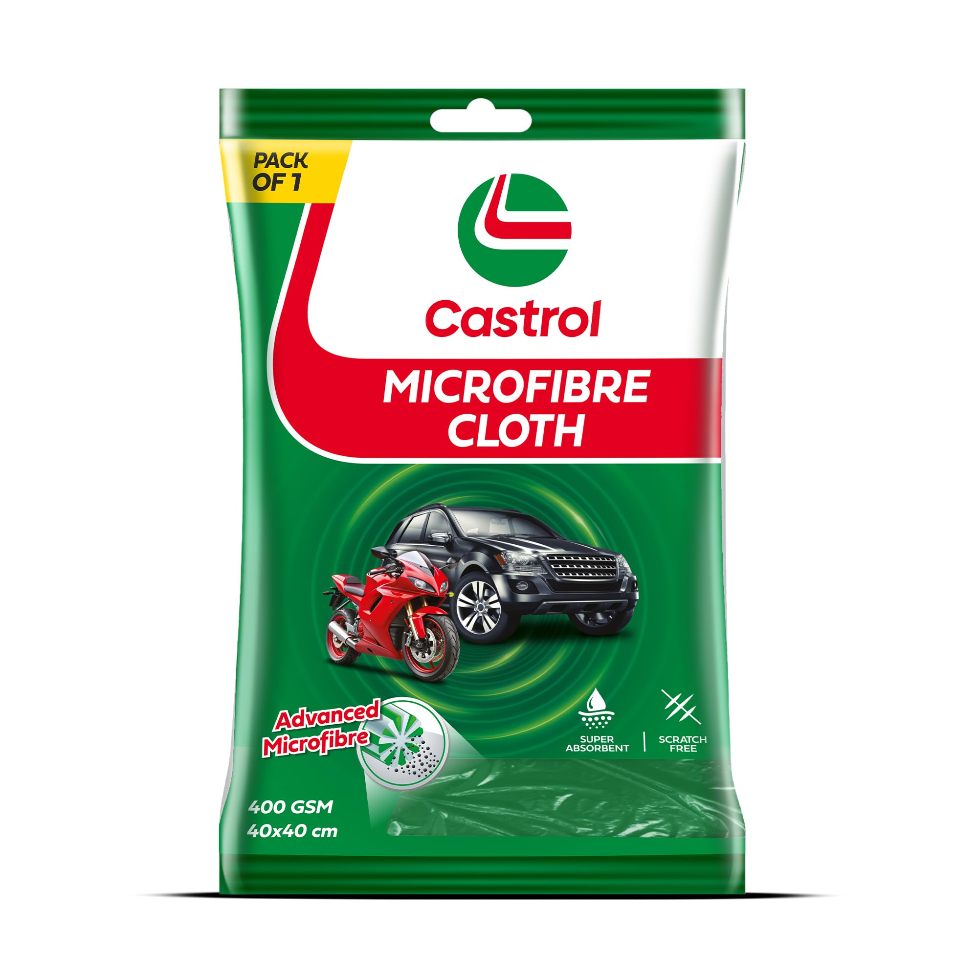 Castrol Microfibre Cloth 400 GSM – Thick, Streak-Free