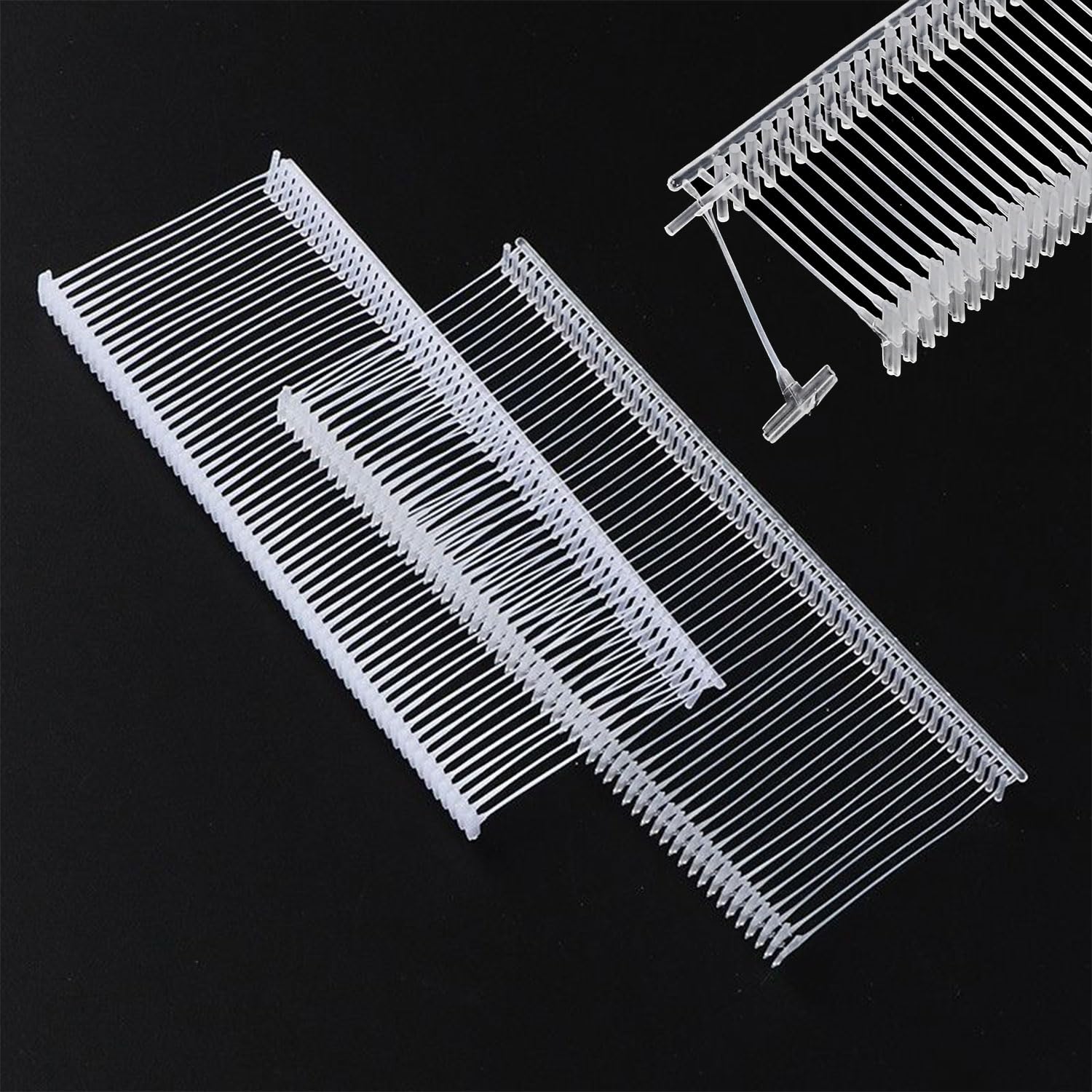 Srvauyea 5000 Pieces Plastic Tagging Barbs 50mm,Clear Fasteners,Standard Tag Pins,White Kimble barbs tag Gun attachements Price Label pins Clothes tag Fastener,for Clothes Labels,Price Labelling.
