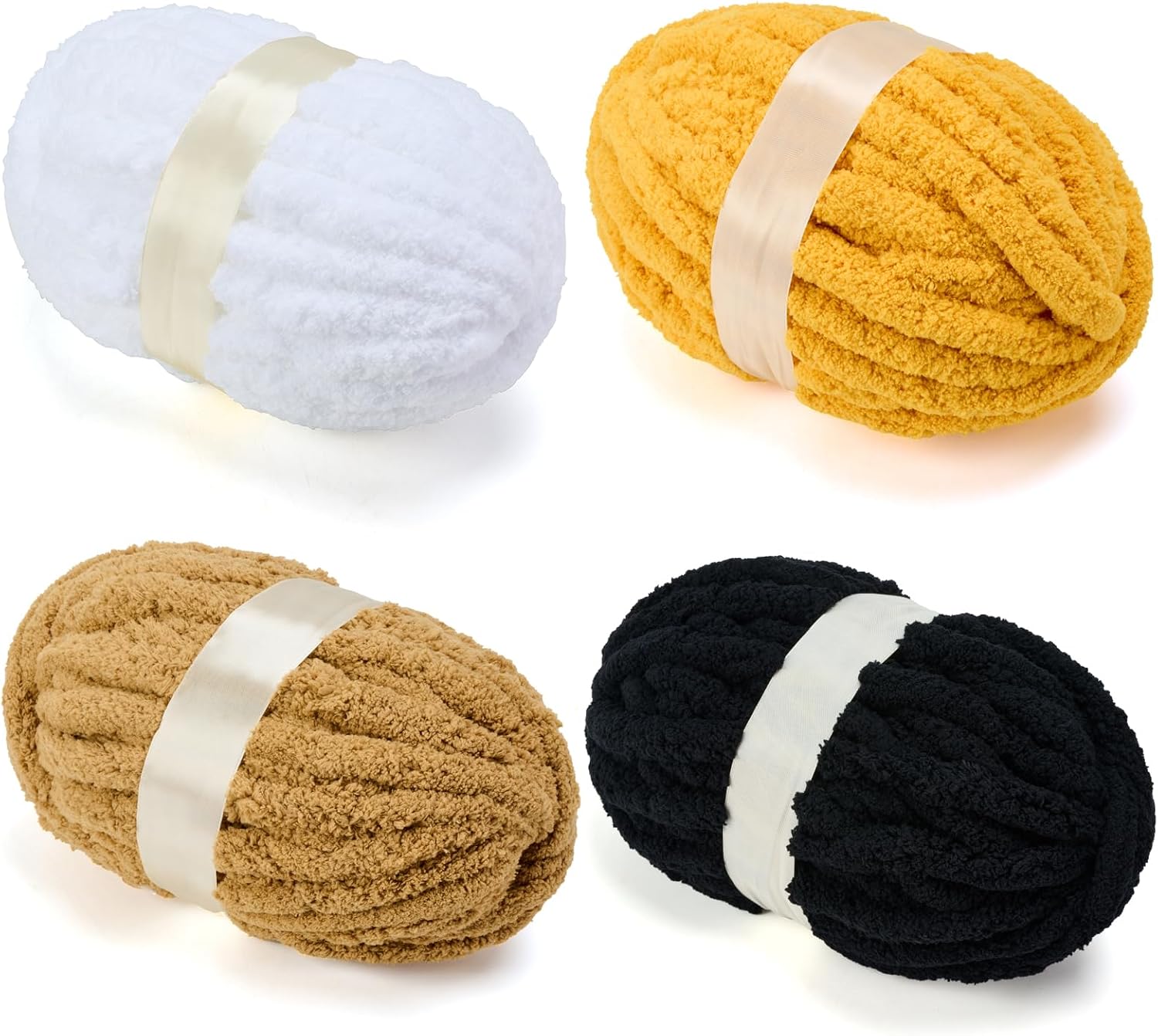 ERLYEEN Chenille Chunky Yarn Soft Thick Fluffy Jumbo Yarn for Arm Knit Blanket