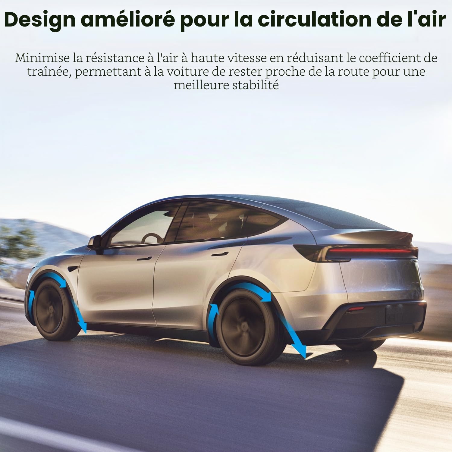 Arcoche Model Y 2025 2026 Juniper 19 Pouces Couvertures de Roues 4 Pcs Protecteur de Jante Model Y Juniper Hubcaps Matériel ABS Couvertures de Roues Enjoliveurs(Style d'usine Original-Noir Mat)