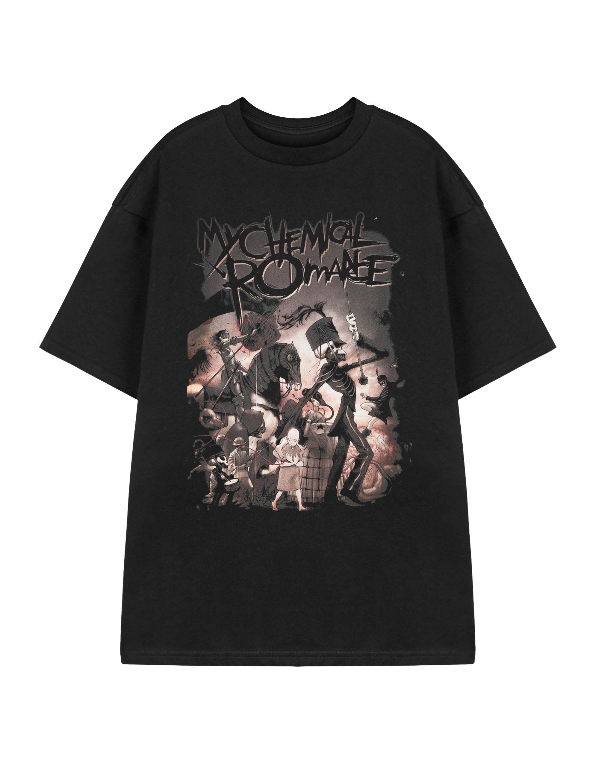 Vanilla Underground Unisex Black - The Black Parade My Chemical Romance Black Short-Sleeved T-Shirt | The Black Parade Graphic Tee | Band Merchandise Top For Men & Women | Alternative Rock Music Apparel | Emo Punk Clothing Merchandise Fan Gift