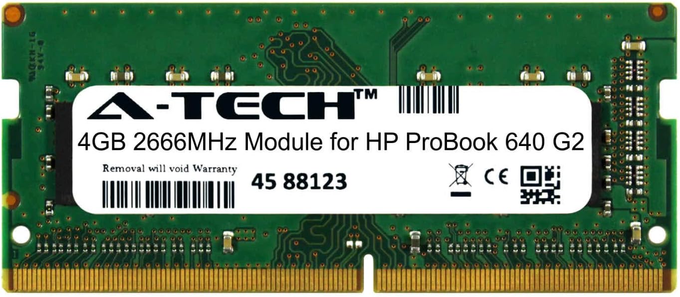 A-Tech 4GB Module for HP ProBook 640 G2 Laptop & Notebook Compatible DDR4 2666Mhz Memory Ram (ATMS322453A25977X1)