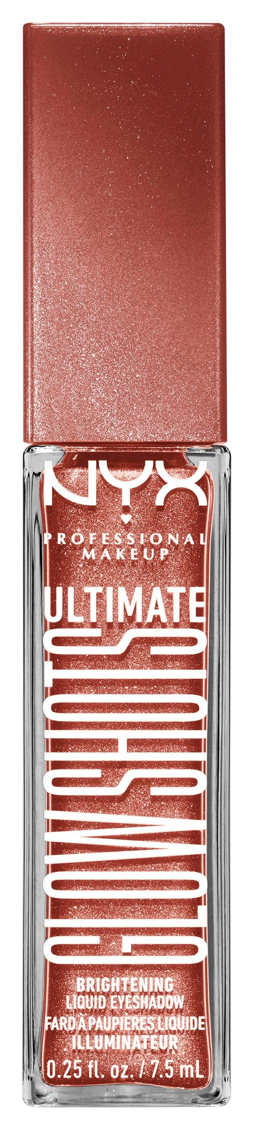 NYX PROFESSIONAL MAKEUP Ultimate Glow Shots, Liquid Eyeshadow, Long-Lasting Shimmer Eye Shadow with Vitamin C - Highkey Lychee: Mango Moment 0.25 Fl Oz (Pack of 1)