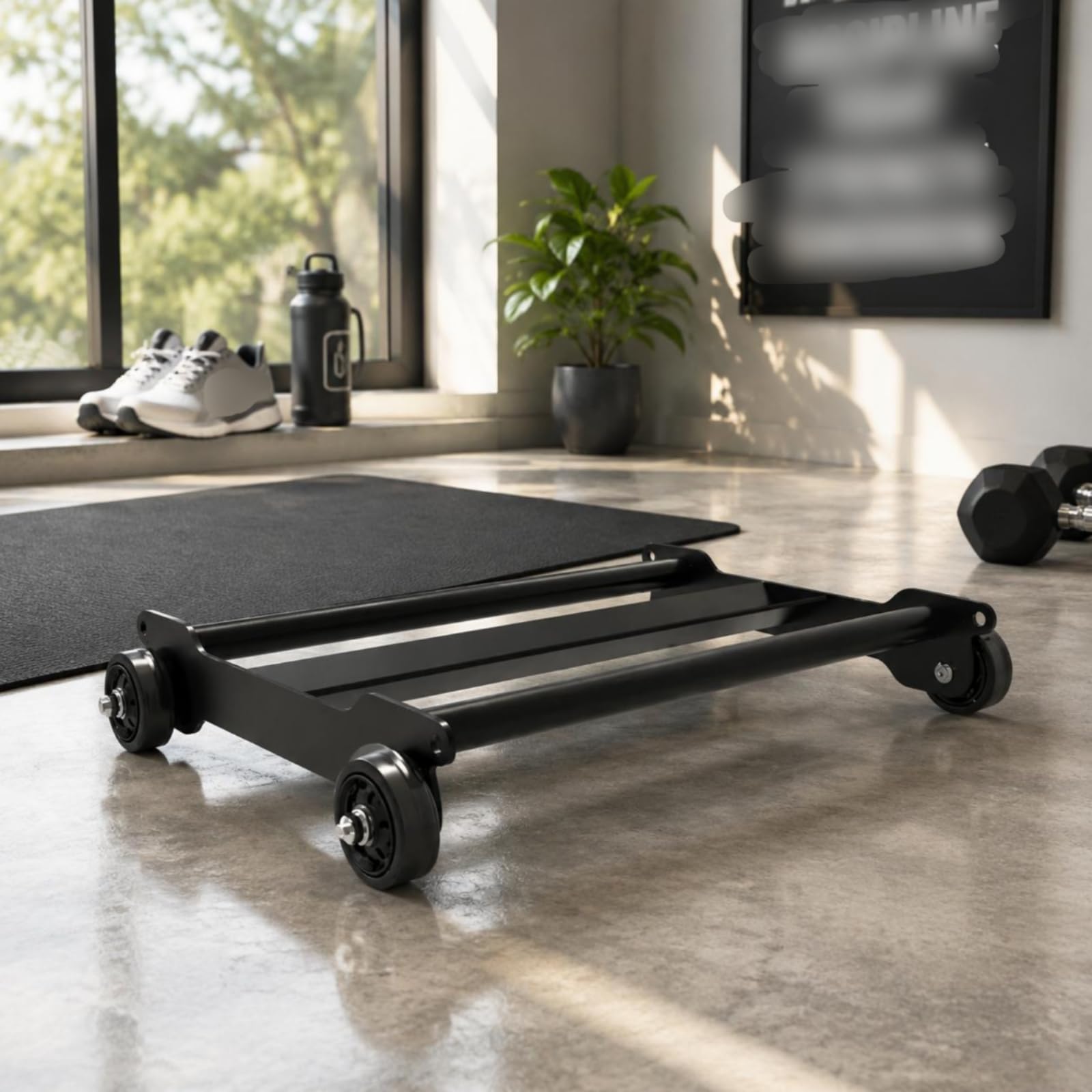 Ruota Addominali 4 Rulli Multifunzione Core Roller Facile da Montare Attrezzo Fitness per Professionisti, Casa