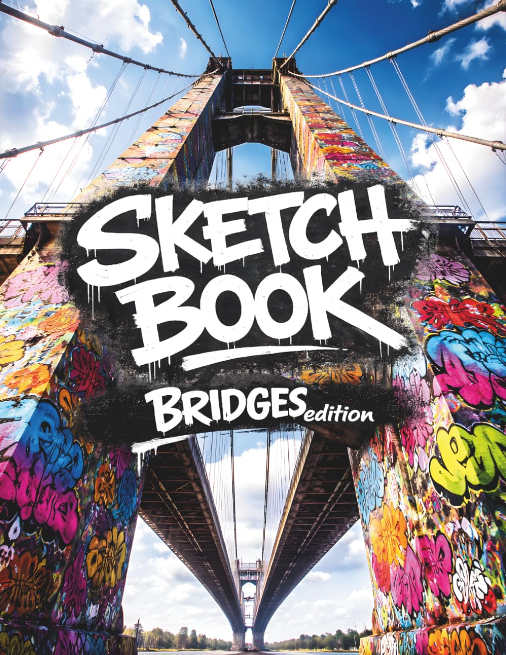 Urban Graffiti Sketchbook – Bridges Edition: 75 Single-Sided Bridge Canvases – 150 Graffiti-Ready Pages for Tagging, Bombing & Letter Practice (Urban Canvas Series)